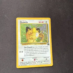 Meowth Holo 10/53 WOTC Black Star Promo Pokemon Card MP - Image 1