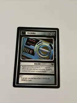 Star Trek CCG Dilemma Maglock Black Boarder Card - Image 1