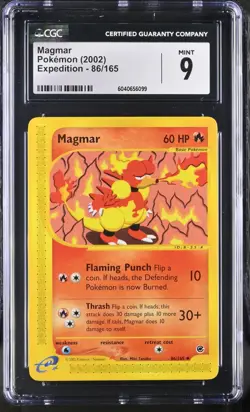 CGC 9 Magmar 86/165 Expedition 2002 Pokemon Card - Image 1