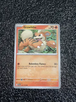 Growlithe 030/198 Pokemon Card Scarlet & Violet 2023 Fire Common - Image 1
