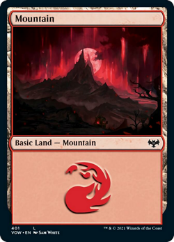 Mountain (401) FOIL Innistrad: Crimson Vow PLD Basic Land MAGIC CARD ABUGames - Image 1