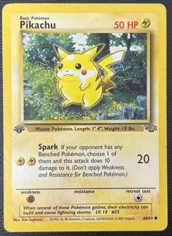 Pikachu 60/64 1st Edition Jungle Pokemon Card MP - Image 1