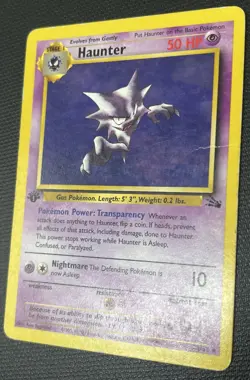 Haunter 21/64 1st Edition Fossil Pokemon Card MP - Image 2