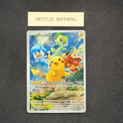 Pokemon Pikachu Card SVP en 027 Black Star Promo, Paldea Evolved Scarlet Violet - Image 1