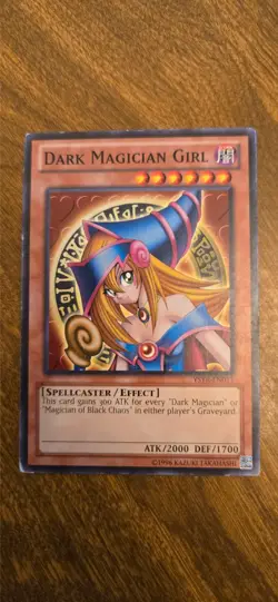 Dark Magician Girl Yu gi oh card, 1996 edition, excellent condition, rare print - Image 1