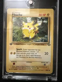 1st Edition Pikachu Pokemon Card 60/64 Jungle Set 1999 NM - Image 1