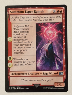MTG Magic The Gathering FIN Final Fantasy Summon: Esper Ramuh - Uncommon - Image 1