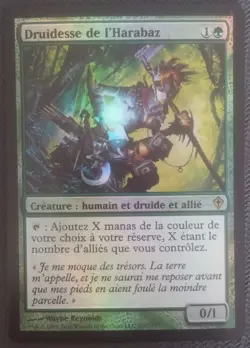 Druidesse de l'Harabaz PREMIUM FOIL VF - French Harabaz Druid - Magic mtg - Image 1