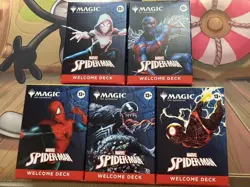 Magic The Gathering Spider-Man Starter Deck Complete Set Sdcc Mtg Wizards - Image 1