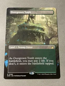 MTG Overgrown Tomb (Borderless) Ravnica Remastered NM - Image 1