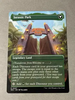 Welcome to. / Jurassic Park - MTG REX 0007 R Jurassic World Collection NM - Image 2