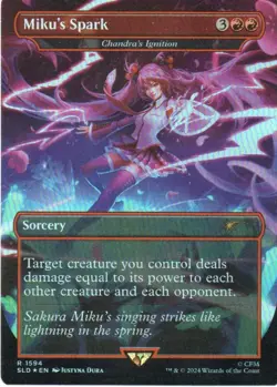 MTG: Secret Lair Drop Series: Rainbow Foil Miku's Spark: LP Condition - Image 1