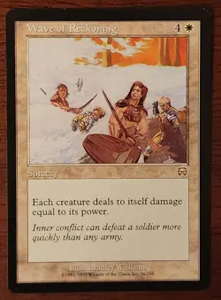 Wave of Reckoning MtG Mercadian Masques LP Magic The Gathering - Image 1