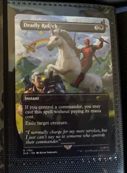 1X Deadly Rollick BORDERLESS MINT MTG Magic Deadpool Secret Lair Staple CEDH EDH - Image 1