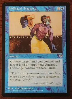 Political Trickery MtG Mirage LP Magic The Gathering - Image 1