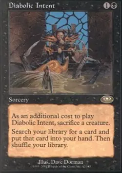 MTG Diabolic Intent, Planeshift, Damaged, English - Image 1