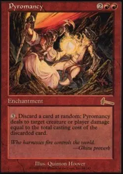 MTG Pyromancy - Foil, Urza's Legacy, Heavily Played, English - Image 1