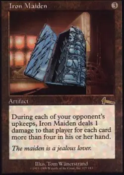 MTG Iron Maiden - Foil, Urza's Legacy, Heavily Played, English - Image 1