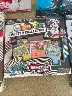 Pokemon BLACK BOLT ETB & WHITE FLARE ETB, BINDER, POSTER 5 Item LOT BUNDLE 196214113664 - Image 4