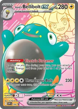 Pokemon Iono's Bellibolt Full Art Ultra Rare 194 SVP 194 Promo Black Star - Image 1