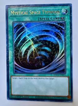 Yugioh Mystical Space Typhoon HAC1-EN023 Duel Terminal Ultra Rare 1st Edition - Image 1