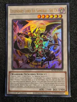 1X LP Legendary Lord Six Samurai - Shi En - ROTA-EN039 - Ultra Rare 1st yugioh - Image 1