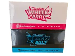 Pokemon Center Black Bolt & White Flare Pokemon Elite Trainer Box ETB IN HAND - Image 5