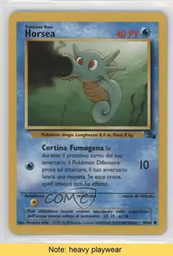 Horsea Italian Pokemon Fossil #49 1999 READ 1v4 - Image 1