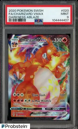 2020 Pokemon SWSH Darkness Ablaze #020 Charizard Vmax Fa PSA 9 MINT - Image 1
