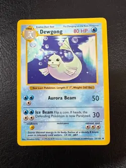 Pokemon WOTC 1999 Base Set Shadowless Dewgong Rare Vintage Pokemon Card NM - Image 1