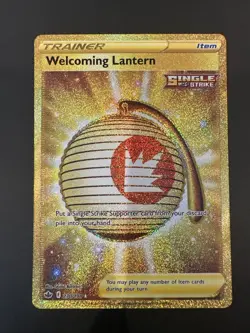 Welcoming Lantern 230/198 Sword & Shield Chilling Reign Gold Secret Rare Card - Image 1