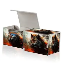 for MTG Commander Deck Box,Card Deck Box for Trading Yugioh MTG,Fits Fire Wolf - Image 1