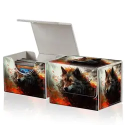 for MTG Commander Deck Box,Card Deck Box for Trading Yugioh MTG,Fits Fire Wolf - Image 2