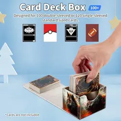 for MTG Commander Deck Box,Card Deck Box for Trading Yugioh MTG,Fits Fire Wolf - Image 4
