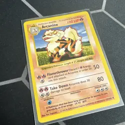 Pokemon WOTC 1999 Base Set Shadowless Arcanine Rare Vintage Pokemon Card NM - Image 1