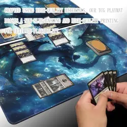 MTG Playmat Size 24x14in Free Storage 24L x 14W inches Tcg (34),no With Zone - Image 5