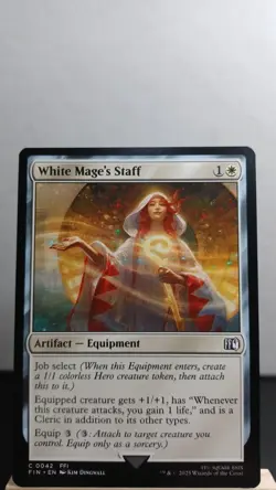 White Mage's Staff Non-Foil Common [NM] - MTG FIN - Image 1