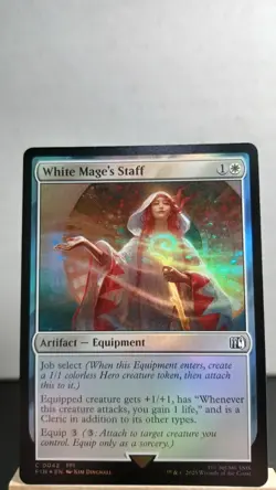White Mage's Staff Foil Common [NM] - MTG FIN - Image 1