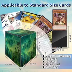 Forest Deck Box, MTG Commander Case for Trading Cards, 100+ Sleeved With PU 554 - Image 4