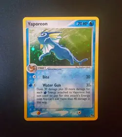 Pokemon - Vaporeon - 6/17 Holo - 2006 Pop Series 3 - Japanese - NM *SWIRL* - Image 1