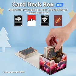 for MTG Commander Deck Box,Card Deck Box for Trading Yugioh White Bunny Pink - Image 4