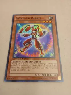Yugioh! Wind-Up Rabbit CT09-EN010 Super Rare Limited Edition LP Card - Image 1