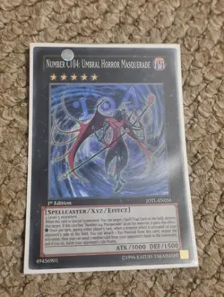 Yugioh Number C104: Umbral Horror Masquerade JOTL-EN056 1st Super Rare Near Mint - Image 1