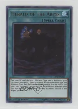 Herald of the Abyss 1st Ed. YuGiOh Gold Sarcophagus Tin Mega Pack xr1 - Image 1