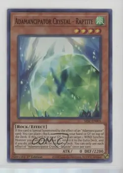 Adamancipator Crystal - Raptite 1st Ed. YuGiOh Secret Slayers #SESL-EN005 xr1 - Image 1