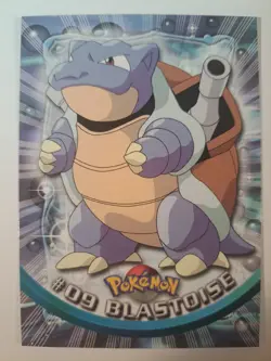 #09 Blastoise 1999 TOPPS Pokemon TV Black Label Vintage Card - Image 1