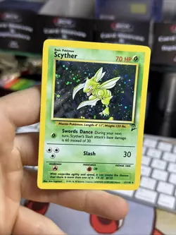 #4 Scyther 17/130 Base Set 2 2000 Holo Rare WOTC Pokemon Card TCG - Image 3