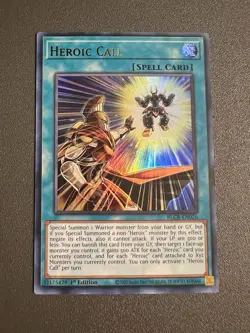 NM Heroic Call - BLCR-EN026 - Ultra Rare 1st Edition Card English Yugioh Spell - Image 1