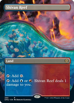 Shivan Reef (Borderless) Dominaria United HEAVILY PLD CARD ABUGames - Image 1