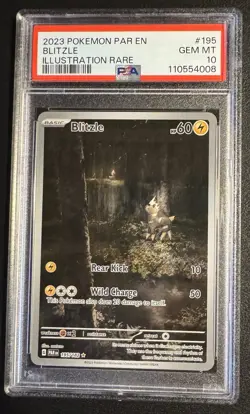 PSA 10 Pokemon Blitzle Illustration Rare Card Paradox Rift 195/182 PSA 10 - Image 1